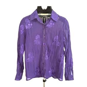 Sheer Purple Sarah Bentley Blouse - Small